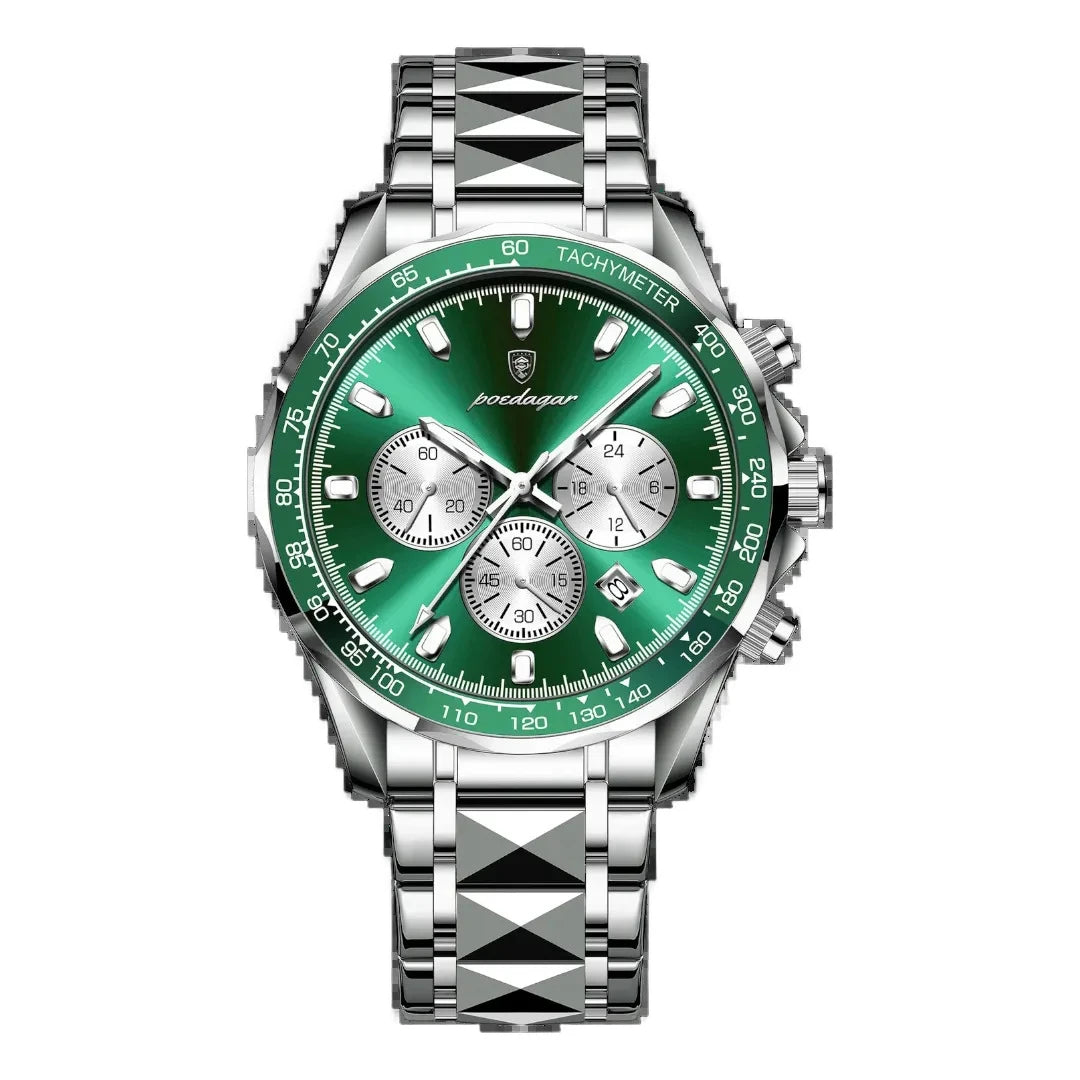 Luca Poedagar® Crestmont men's watch, bracelet and clasp detail