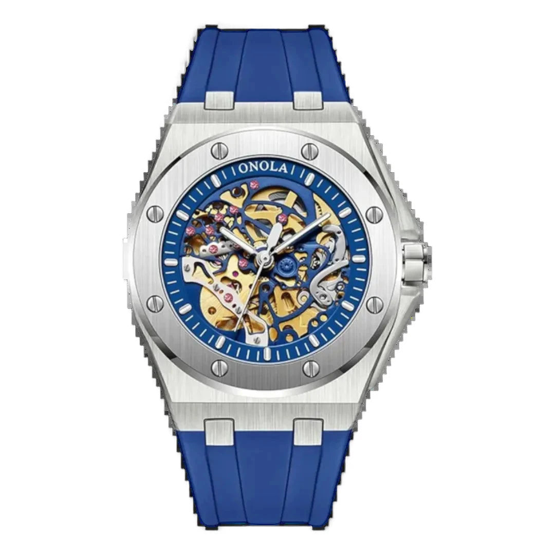 Luca Poedagar® Obsidian Crest men's watch in Nautilus, on the wrist