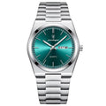 Luca Poedagar® Teal Meridian men's watch in Teal Meridian, front view