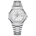 Luca Poedagar® Cristallin men's watch in White, front view