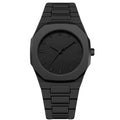 Luca Poedagar® Onyx men's watch in Black, front view