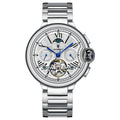 Luca Poedagar® Panthéon men's watch in White, front view
