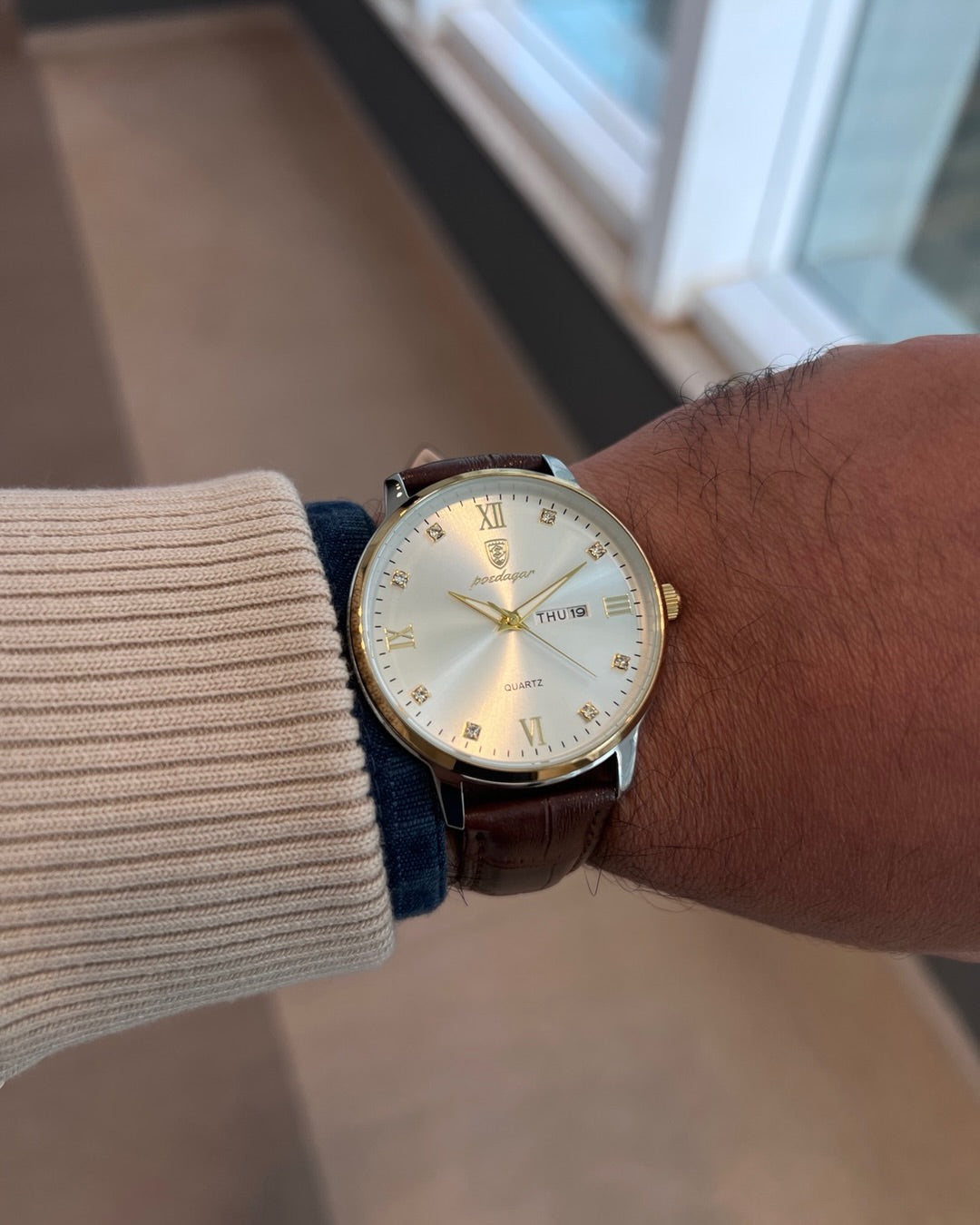 Luca Poedagar® Rivoli, dial close-up