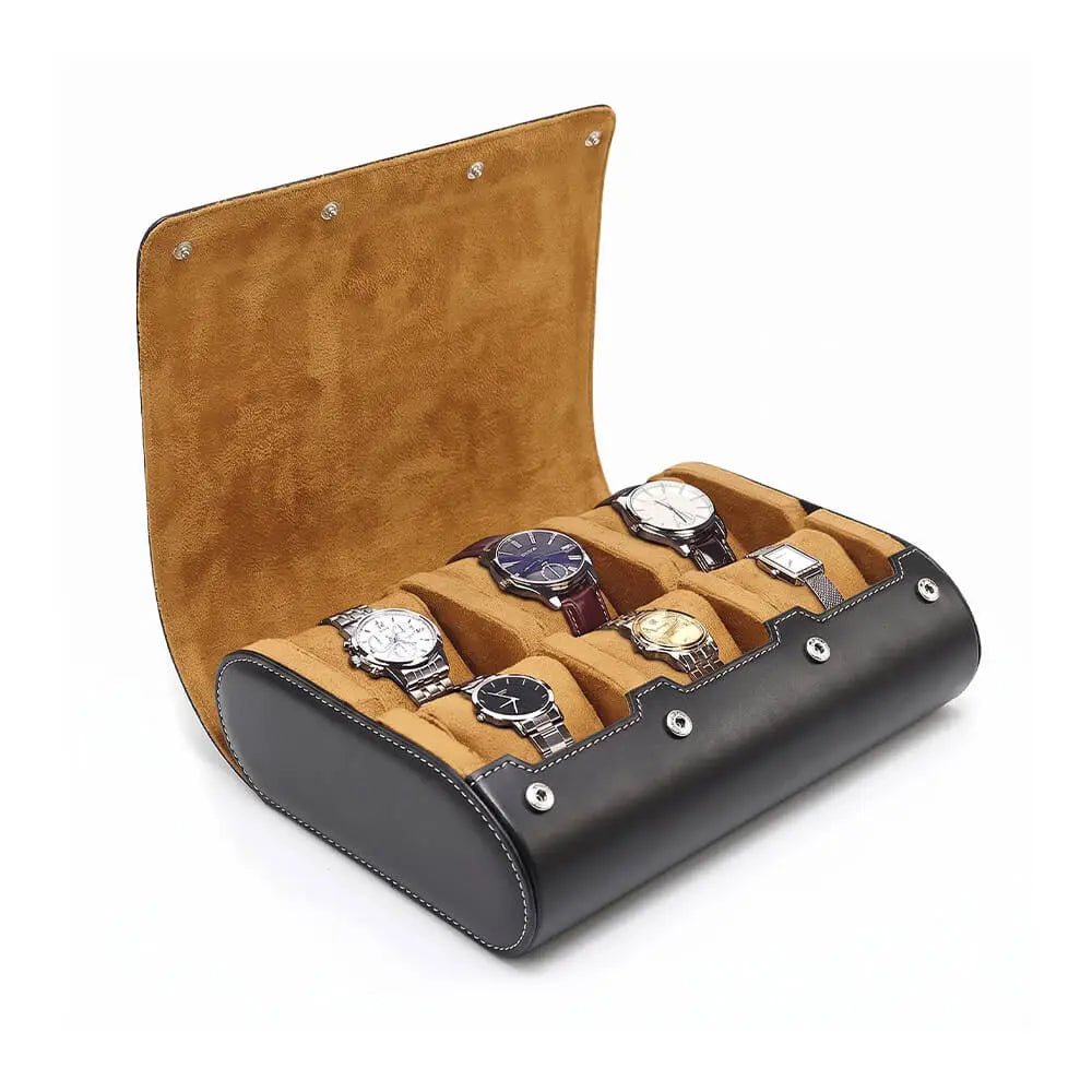Luca Poedagar® Six-Watch Travel Case, front view