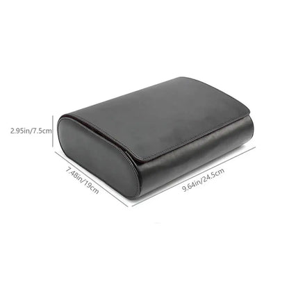 Luca Poedagar® Six-Watch Travel Case, angled view