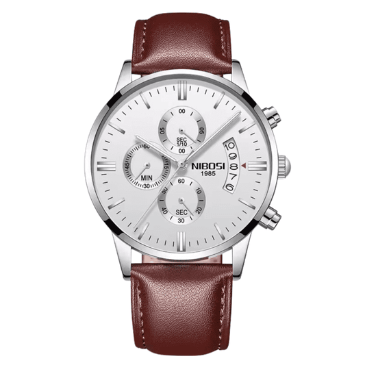 Nibosi Aviateur Leather 43mm